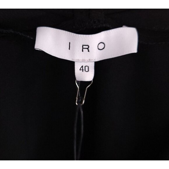 IRO Ekioti Crepe Mini Dress Size 40 M Black NWT - Picture 9 of 13
